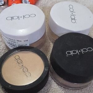 Face Powder Set - Cream and Black